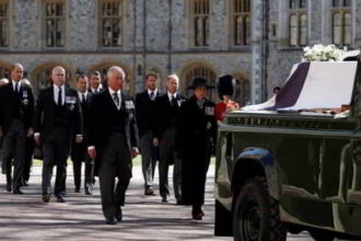 Prince Phillip's funeral procession Courtesy : NDTV.com
