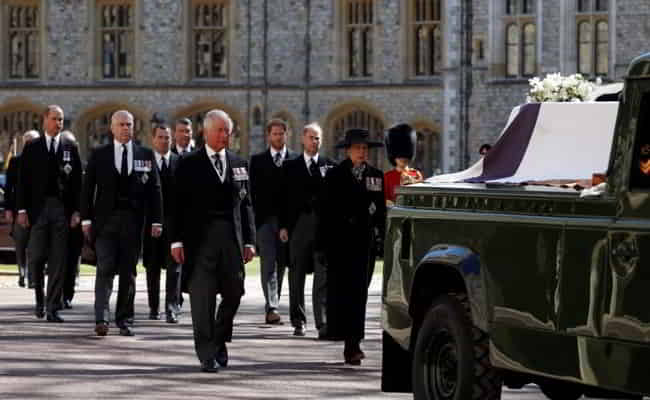 Prince Phillip's funeral procession Courtesy : NDTV.com