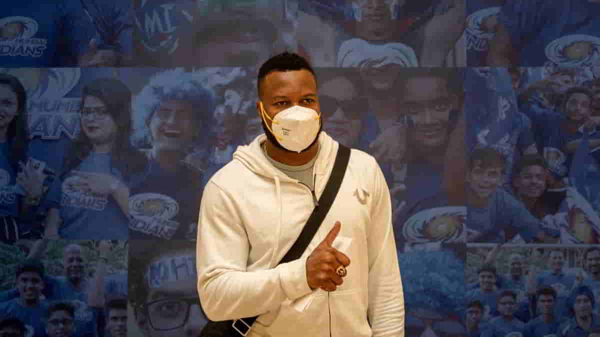 Kieron Pollard arrives in Abu Dhabi