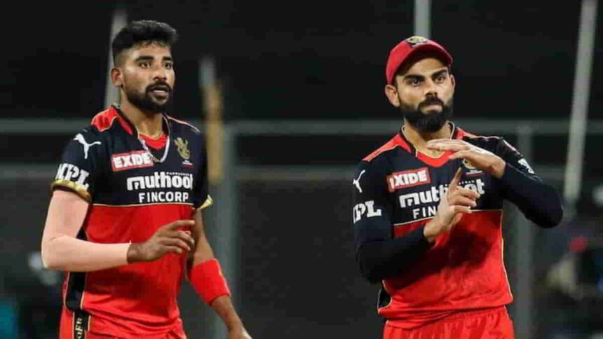 Virat Kohli and Mohammed Siraj