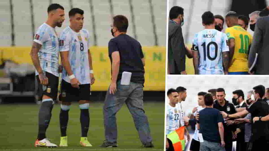 Brazil vs Argentina suspended as the health authorities storm the pitch