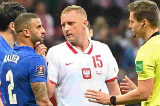 England has reported an on-field incident that happened during the halftime of their match against Poland to the match referees.
