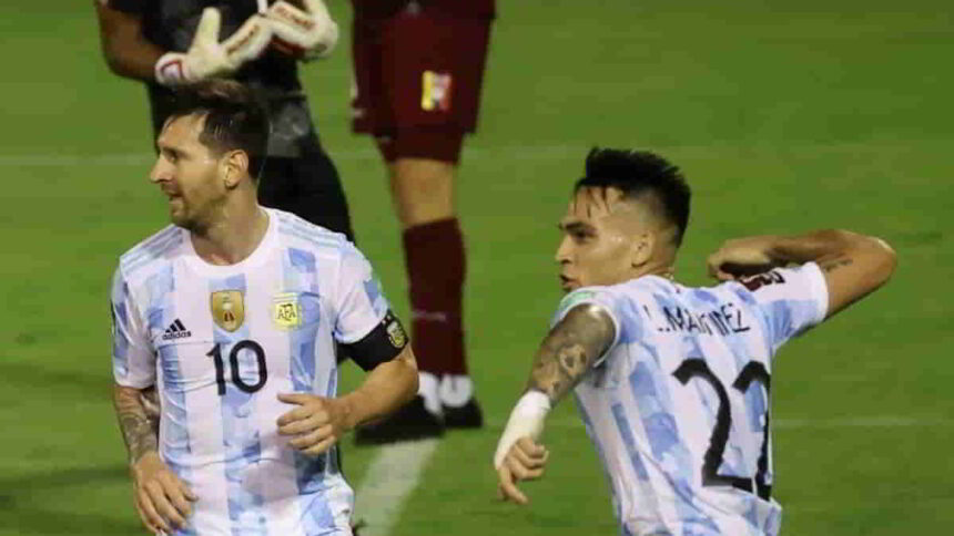 Argentina defeats Venezuela 3 goals to 1