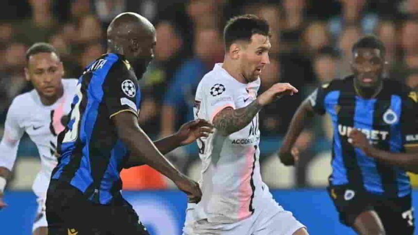 PSG drew 1-1 at Brugges