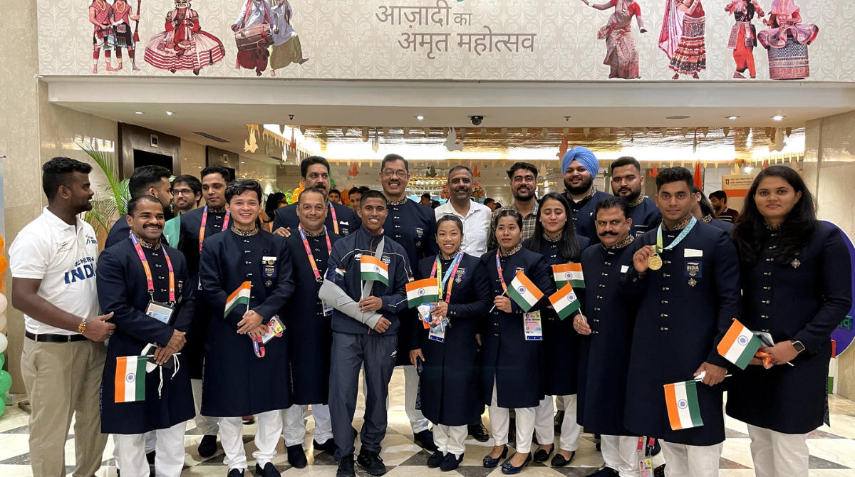 CWG winners at PM House