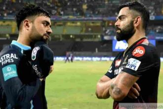 Rashid Khan and Virat Kohli