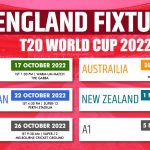Sportsdigest England Fixtures T20 World Cup
