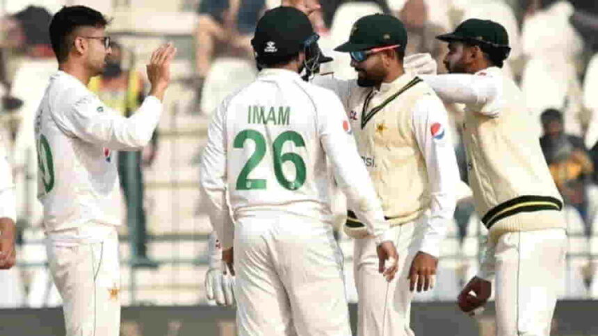 Abrar's dream debut, Babar's fifty give Pakistan edge over England.
