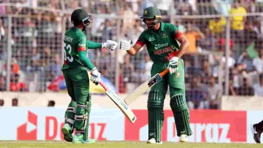 Mehidy's 83-ball unbeaten hundred, Mahmudullah's 77 carries Bangladesh to 271/7