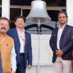nd ODI: Former Sri Lanka captain Kumar Sangakkara rings ceremonial bell at Eden Gardens.