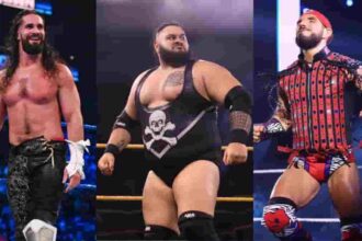 Seth Rollins, Bronson Reed And Johnny Gargano
