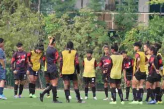 Football India U-20 Women's team arrives in Dhaka for SAFF U-20 Championship. (Credit AIFF)