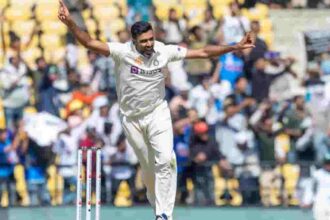 IND v AUS Ashwin takes 450th wicket, becoming the ninth bowler in Test history to do so. (photo twitterBCCI)