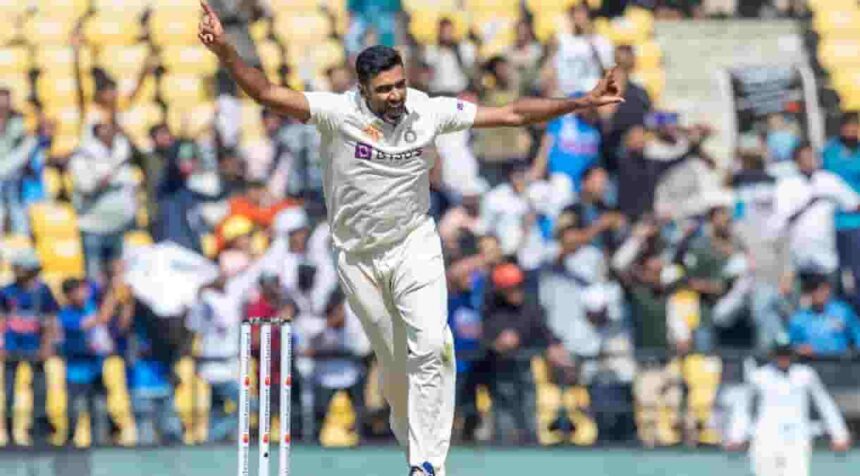 IND v AUS Ashwin takes 450th wicket, becoming the ninth bowler in Test history to do so. (photo twitterBCCI)