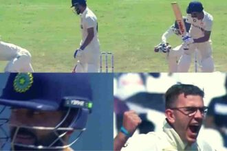 India vs. Australia Watch as Alex Carey makes a good catch off Todd Murphy as VIRAT KOHLI is taken down by the leg.