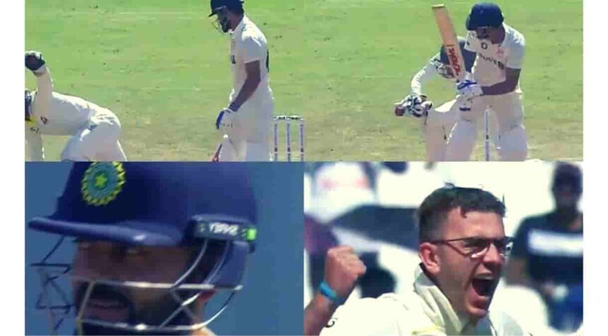 India vs. Australia Watch as Alex Carey makes a good catch off Todd Murphy as VIRAT KOHLI is taken down by the leg.