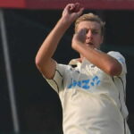 Kanpur New Zealand's Kyle Jamieson bowls during the day four of their first test cricket match with India in Kanpur,on Sunday, Nov. 28, 2021.(PHOTOSUMAN CHATTOPADHYAY)