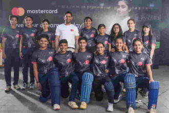 MS Dhoni trains the next generation of women cricketers at 'Cricket Clinic - MSD' workshop.