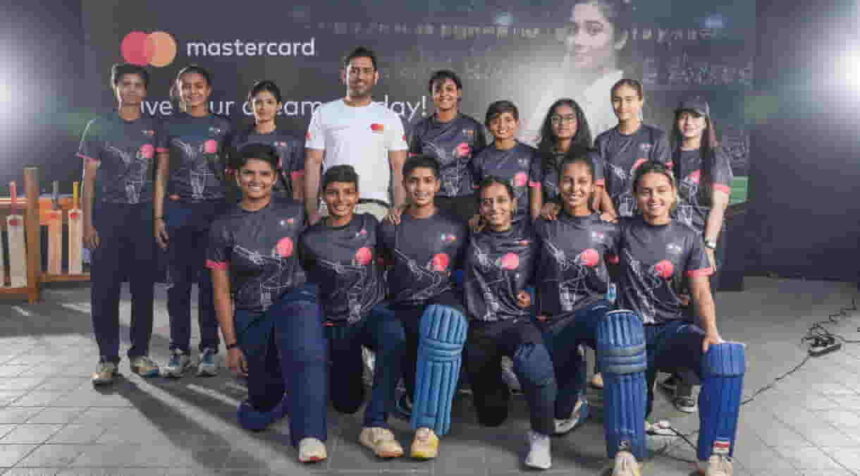 MS Dhoni trains the next generation of women cricketers at 'Cricket Clinic - MSD' workshop.
