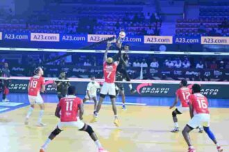 PVL 2023 Ahmedabad Defenders hand Calicut Heroes first defeat of the season.(Photo credit PVL)