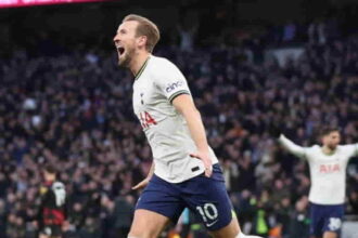 Premier League Harry Kane's 267th goal helps Spurs prevail over Man City 1-0.(photoTwitter)