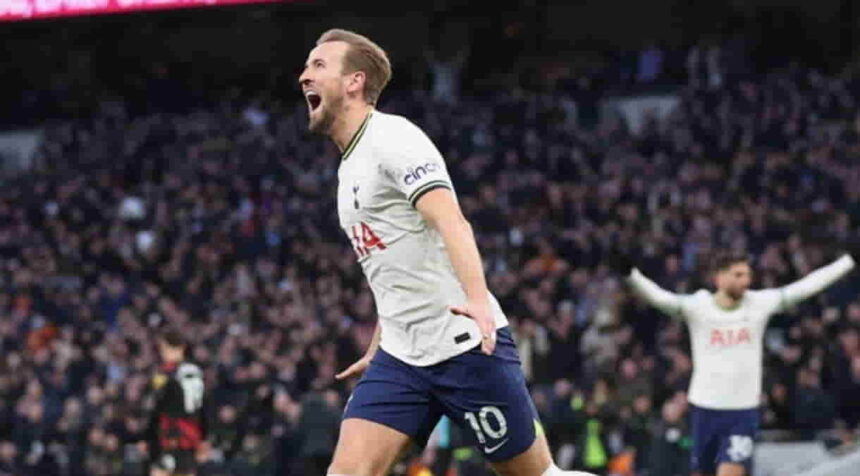Premier League Harry Kane's 267th goal helps Spurs prevail over Man City 1-0.(photoTwitter)