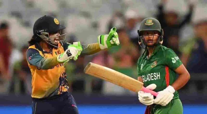 Women's T20 WC Sri Lanka wicketkeeper Anushka Sanjeewani fined for breaching ICC Code of Conduct.(PhotoICC)