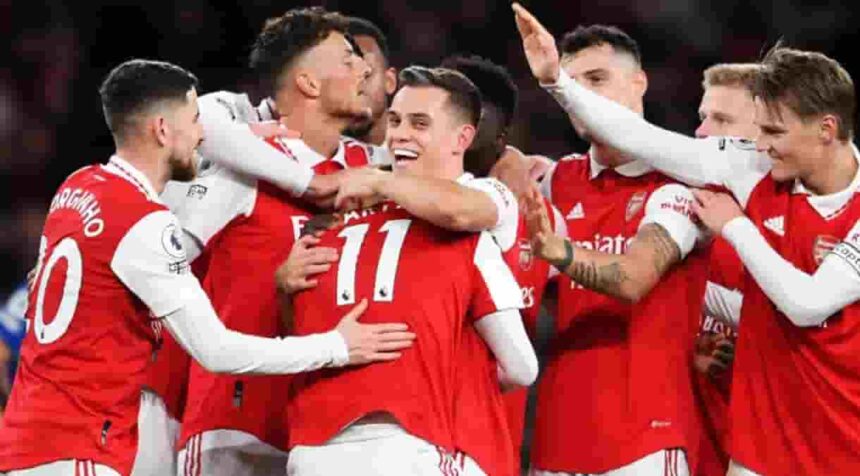 Arsenal move five clear in Premier League, Sheffield Utd and Grimsby cause FA Cup shocks.(PIC CREDIT Leandro Trossard Twitter)