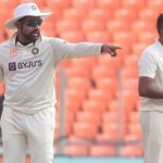 Captain Rohit Sharma with India's Ravichandran Ashwin during the fifth day of the fourth cricket test match between India and Australia in Ahmedabad, on Monday , March 13, 2023.(PhotoRaj KumarIANS)