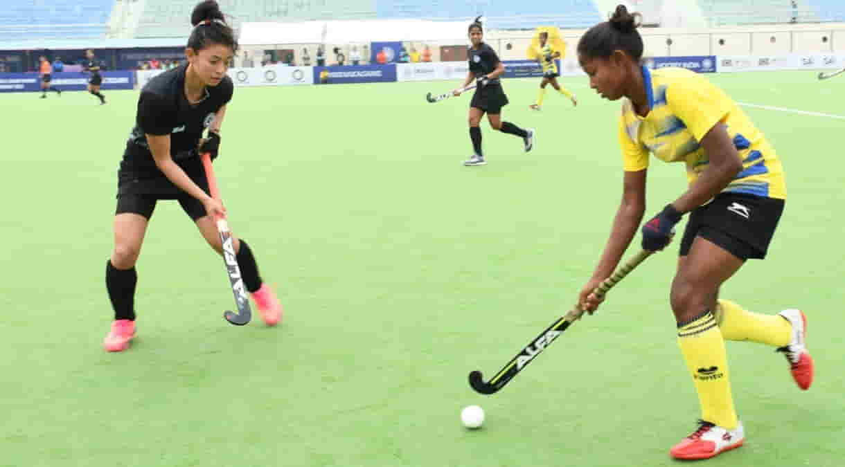 Jr Women's Zonal C'ships Hockey Madhya Pradesh win in West Zone Photo credit Hockey India