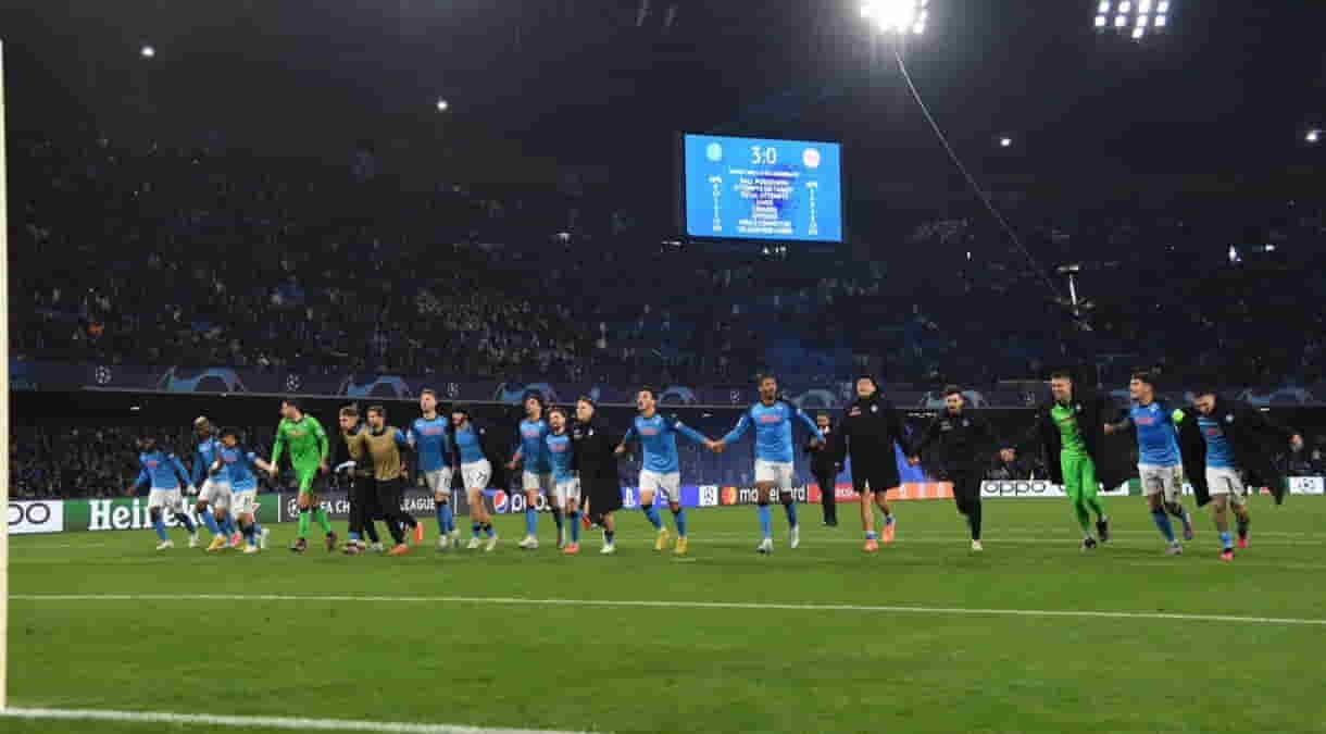 Napoli book historic Champions League quarter-final berth(PIC CREDIT Official SSC Napoli)