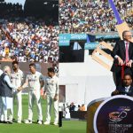 PM Modi and Team India perform the national anthem at the Narendra Modi Stadium (Photo: Twitter/NarendraModi)