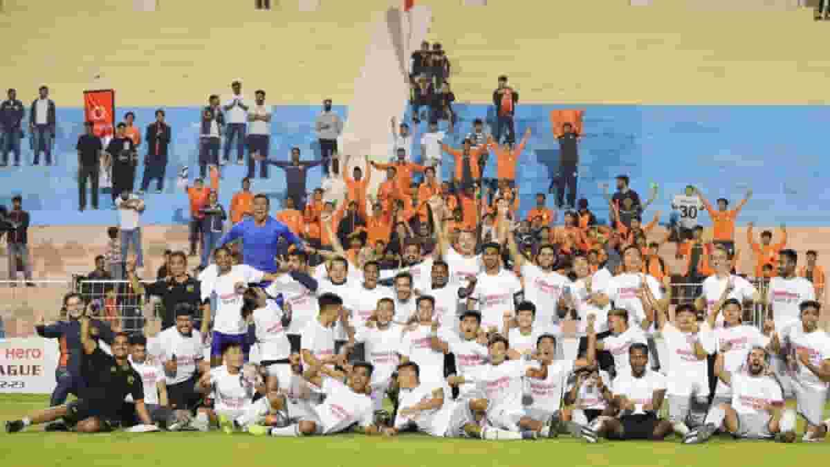 RoundGlass Punjab FC ILeague 202223 champions with a match to