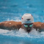 Wu Peng in action during the men's 200m butterfly heats at the 15th FINA World Championships in Barcelona, Spain on July 30, 2013. (XinhuaXie HainingIANS)