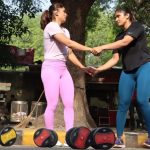 Dumbbells, neck plank & stretching Protesting wrestlers turn Jantar Mantar into training centre