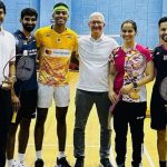 Tim Cook, CEO of Apple, "Served, Smashed" with Saina Nehwal and Pullella Gopichand