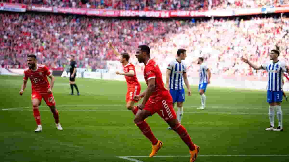 Bayern Munich down Hertha to recapture top spot in Bundesliga.(photo@FCBayernTwitter)