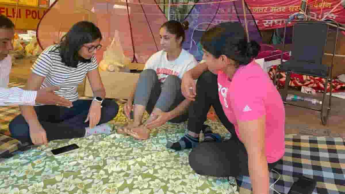 DCW chief visits Jantar Mantar again to meet wrestlers