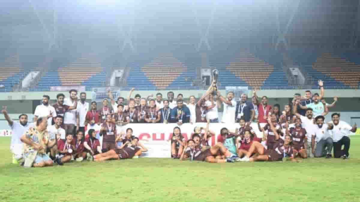Gokulam Kerala steamroll Kickstart to complete hat-trick of IWL titles.(photoaiff.com)