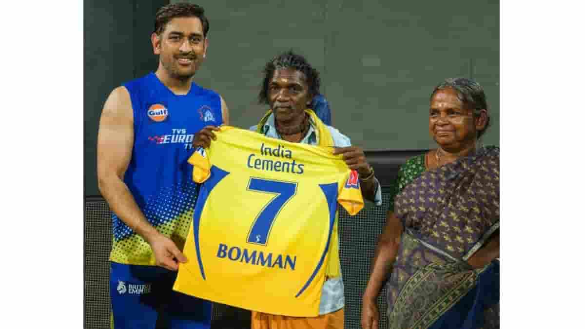 IPL 2023: CSK felicitates Elephant caregivers Bomman, Bellie and Oscar-winning director Kartiki Gonsalves
