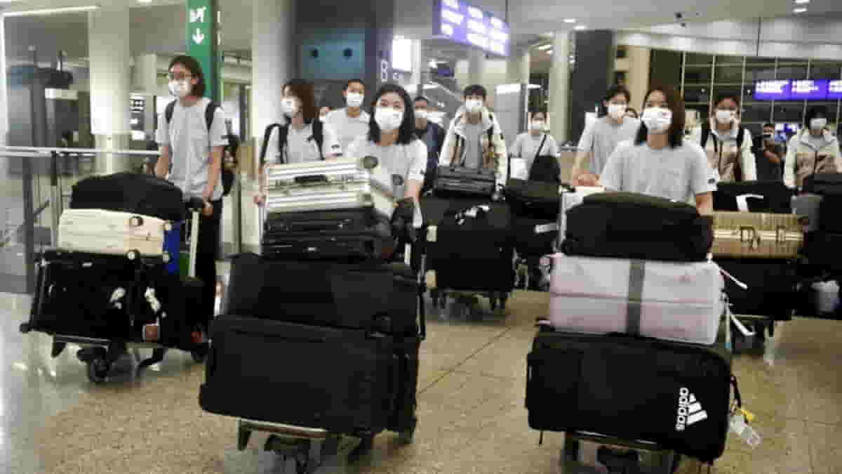 China women's volleyball team arrives in Hong Kong for FIVB Nations League