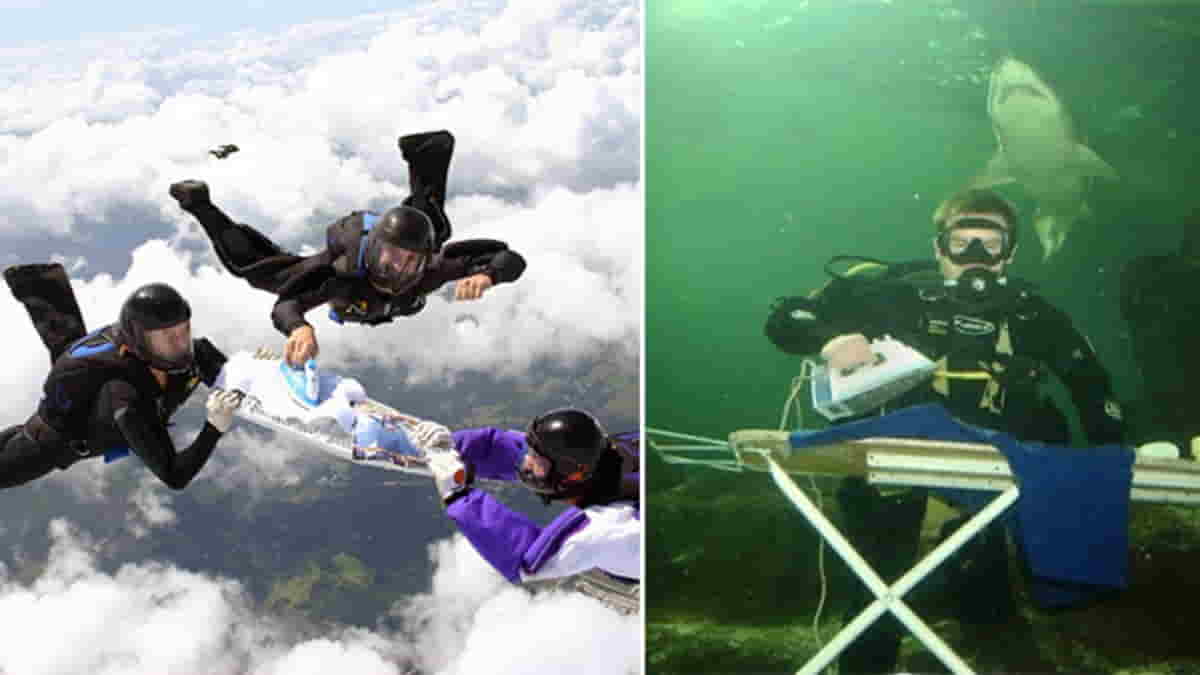 Extreme Ironing (Photo source: Sad & Useless)