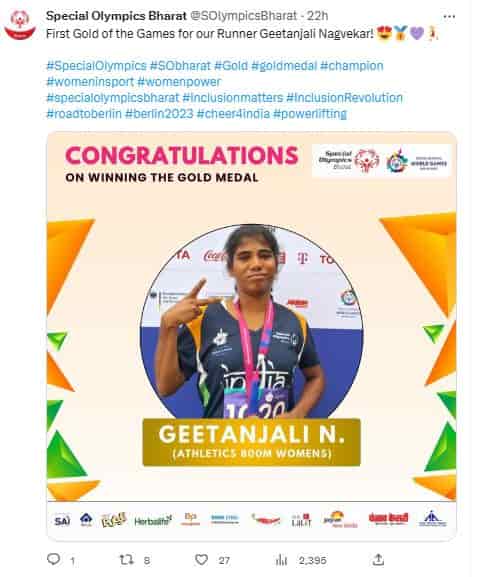 Special Olympics Bharat Twitter