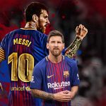 Lionel Messi, the greatest football player in history, celebrating a goal