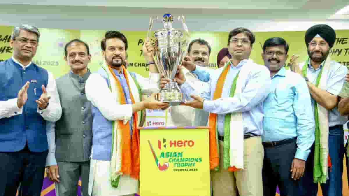 Hockey: Anurag Thakur unveils trophy for Asian Champions Trophy