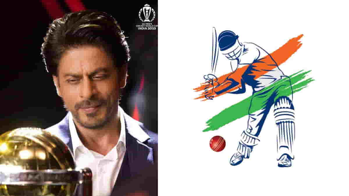 Bollywood superstar Shah Rukh Khan with the World Cup trophy (Photo credit ICC)