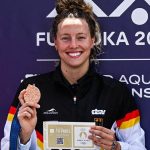 German Beck wins two open water gold medals at the swimming worlds