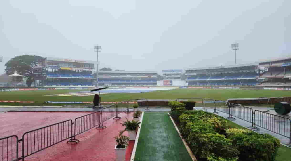 WI V Ind Second Test Ends In A Draw As Rain Washes Out Fifth Day's Play