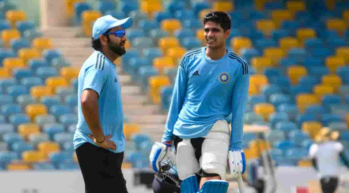 India batter Shubman Gill with skipper Rohit Sharma (pic credit BCCI)