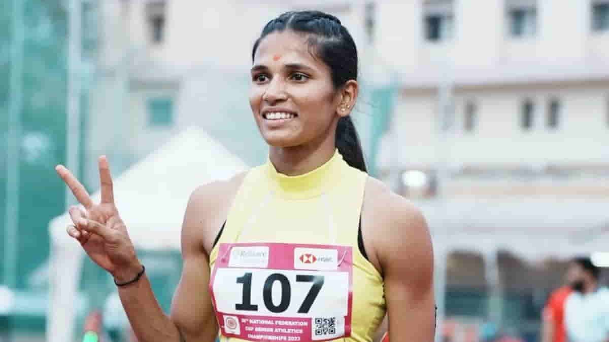 Jyothi Yarraji after winning bronze medal at World University Games (pic credit: AFI)